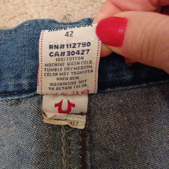 TRUE RELIGION Jeans Pants Blue Denim 42 X 32 - Picture 4 of 12